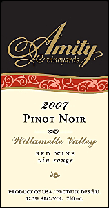 Amity 2007 Pinot Noir